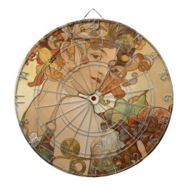 Frukt (Art nouveau) (Porträtt) (hondjur) (frukt) Darttavla