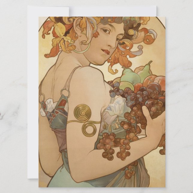 Frukt (Art nouveau) (Porträtt) (hondjur) (frukt) Kort (Framsida)