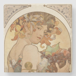 Frukt (Art nouveau) (Porträtt) (hondjur) (frukt) Stenunderlägg