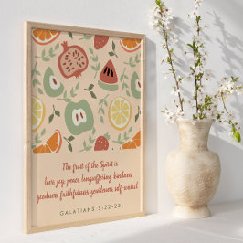 Frukt av Abstrakten Spirit Scripture Poster