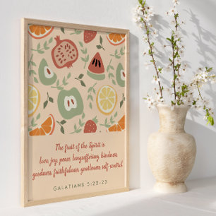 Frukt av Abstrakten Spirit Scripture Poster