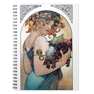 Frukt av Alfons Mucha 1897 Anteckningsbok