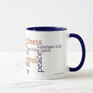 Frukt av andemuggen: Galatians 5:22 - 23 - blått Mugg