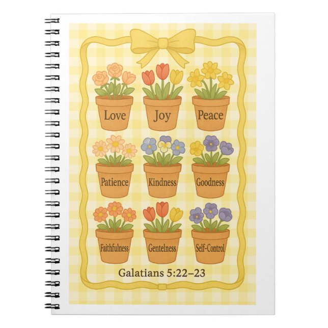 Frukt av Anden gula blomkrukor Anteckningsbok (Framsidan)