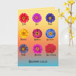 Frukt av anden Med Zinnias Kort