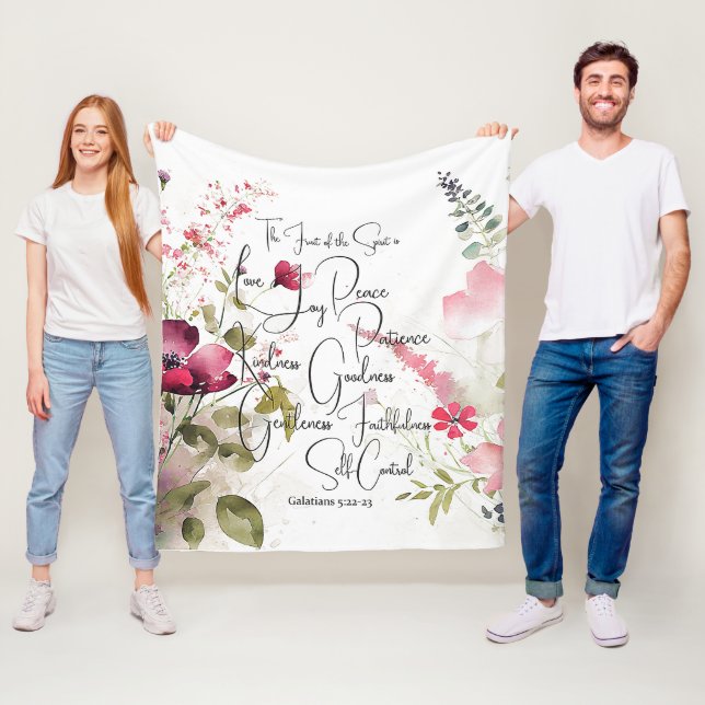 Frukt av Anden rosa blommig Fleecefilt (På plats)