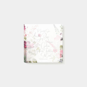 Frukt av Anden rosa blommig Post-it Block
