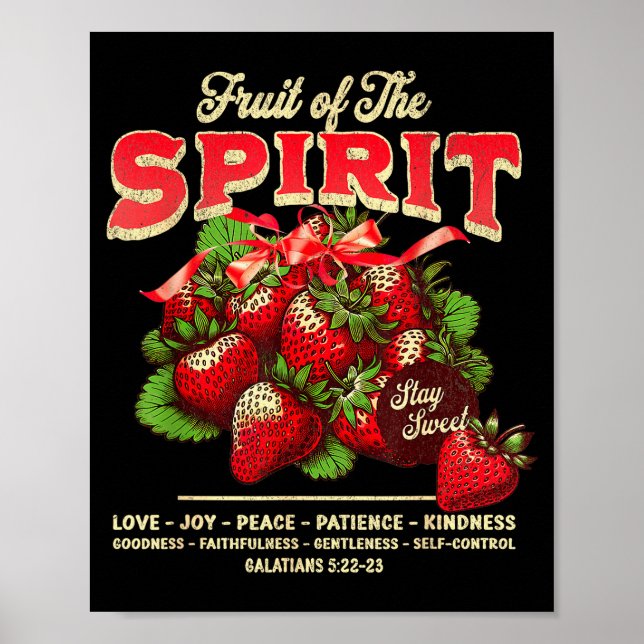 Frukt av Andens Bibelvers Kristna Religiöst Poster (Framsidan)