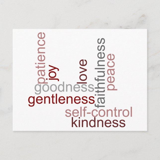 Frukt av Andens frukt ordkonst Vykort (Framsida)