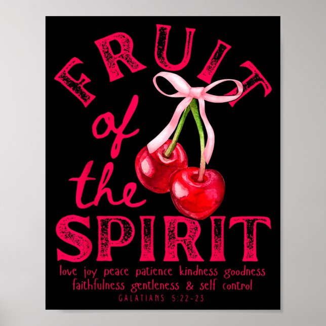 Frukt av Andens Kristna Kokett Rosa Slöja Poster (Framsidan)