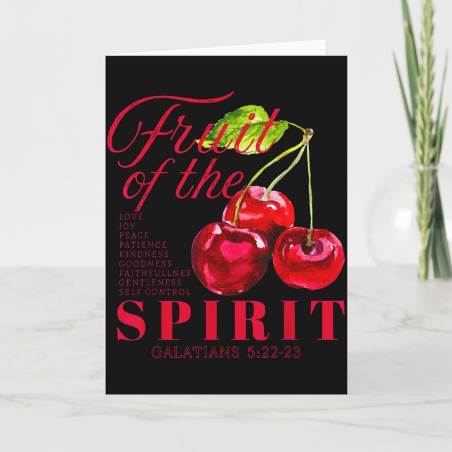 Frukt av Andens kristna religiösa Bibel vers Kort (Framsida)