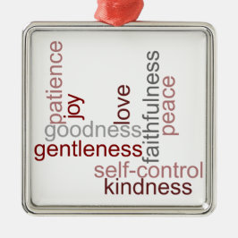 Frukt av andeordkonsten julgransprydnad metall