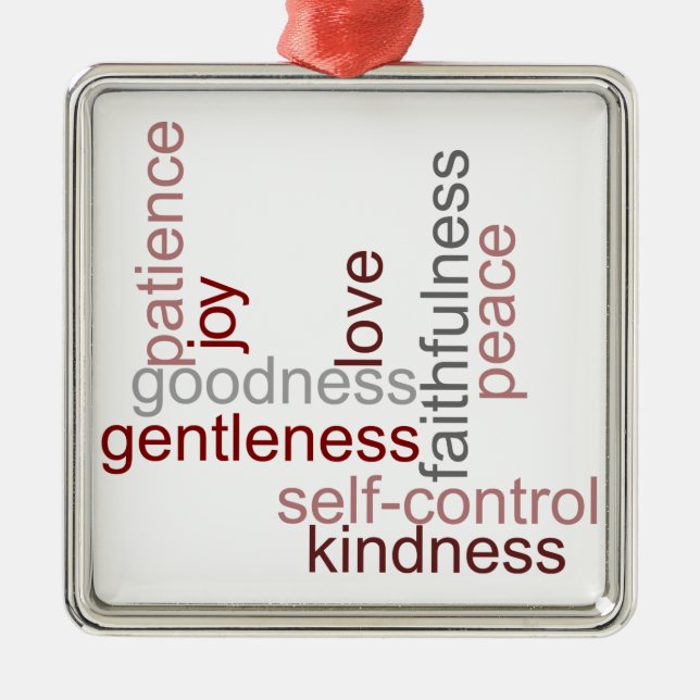 Frukt av andeordkonsten julgransprydnad metall (Framsidan)