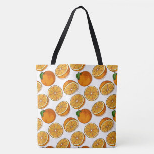 Frukt av brant Orange Citrus Pop Seamless Mönster Tygkasse