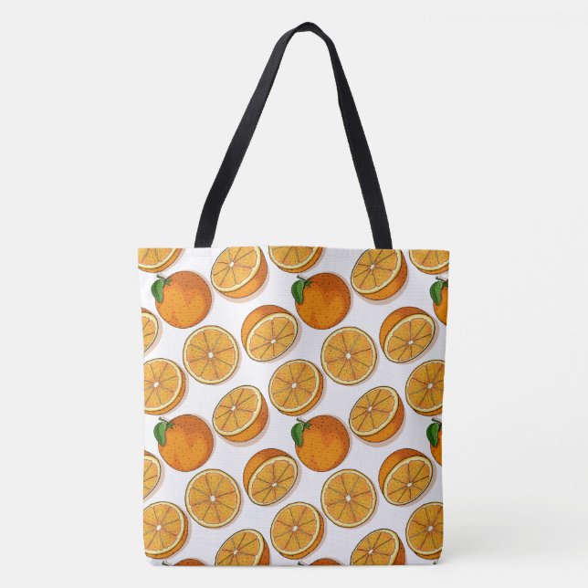 Frukt av brant Orange Citrus Pop Seamless Mönster Tygkasse (Framsida)