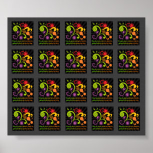 Frukt av den andeDecoupage collagen belägger med Poster
