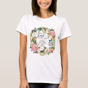 Frukt av den inre Blommigten Vattenfärgad krans T Shirt