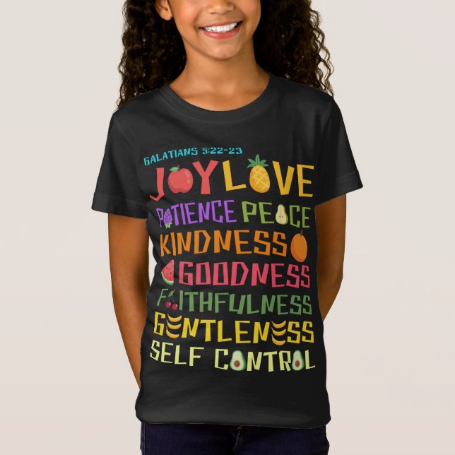 Frukt av den kristna bibelns anda t shirt (Framsida)