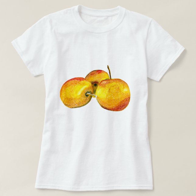 Frukt av gult av vattenfärgad frukt t shirt (Design framsida)