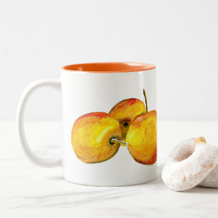 Frukt av gult av vattenfärgad frukt Två-Tonad mugg