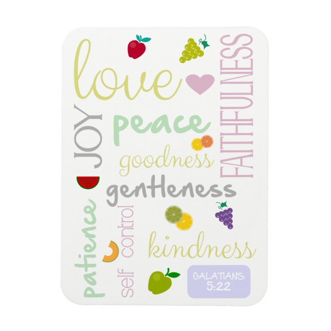 Frukt av Heligan Spirit Christian magnet (Vertikal)