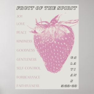 Frukt av sprit/poppsten/jordgubbar/Rosa Poster