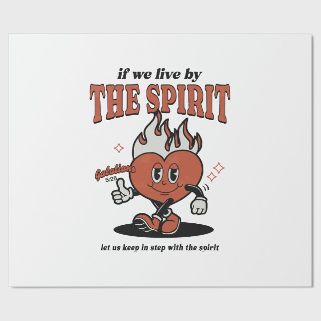 Frukt av spriten - levande av spriten presentpapper (Platt)