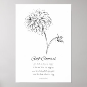 Frukt av spritproverberna 16:32 Scripture Poster