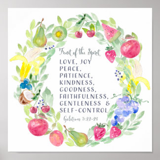 Frukt av vattenfärgsverket poster