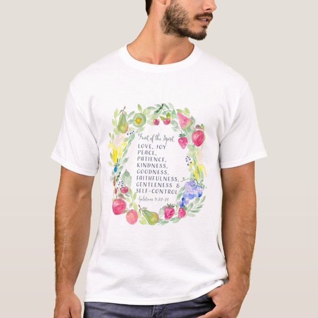 Frukt av vattenfärgsverket t shirt (Framsida)