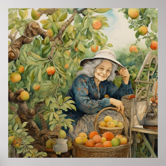 Frukt, bär och sjömil från dam poster (Framsidan)