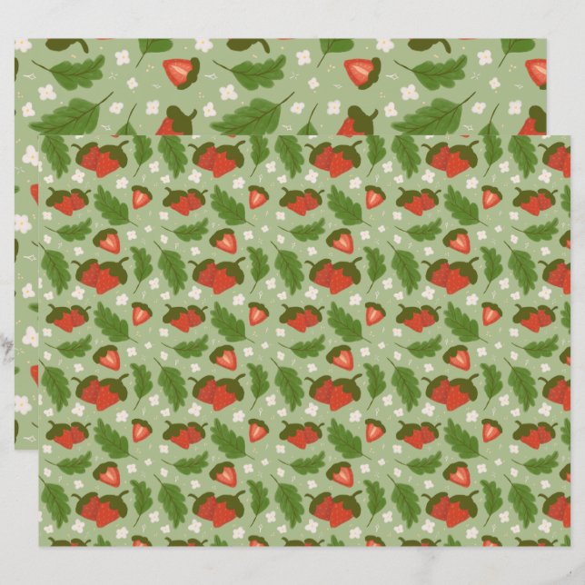 Frukt Bask Möster Kollektion - Jordgubbar (Fram/baksida)