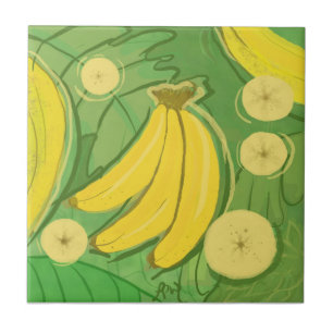 Frukt belägger med tegel: Bananer Kakelplatta