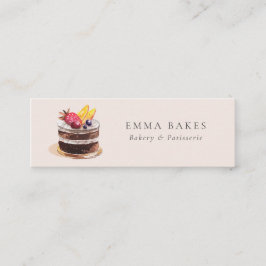  FRUKT BLOMMIGT CAKE PATISSERIE CUPCAKE BAKERY MINI VISITKORT