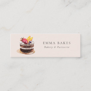 FRUKT BLOMMIGT CAKE PATISSERIE CUPCAKE BAKERY MINI VISITKORT