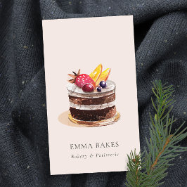  FRUKT BLOMMIGT CAKE PATISSERIE CUPCAKE BAKERY VISITKORT