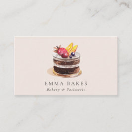  FRUKT BLOMMIGT CAKE PATISSERIE CUPCAKE BAKERY VISITKORT
