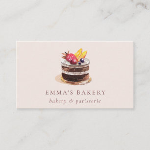 FRUKT BLOMMIGT CAKE PATISSERIE CUPCAKE BAKERY VISITKORT
