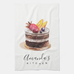 FRUKT BLOMMIGT CAKE PATISSERIE CUPCAKE CHEF BAKERY KÖKSHANDDUK