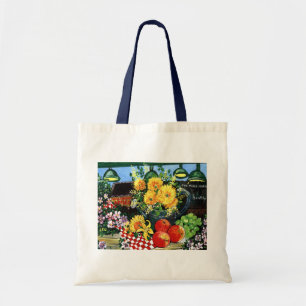 Frukt & blommor tygkasse
