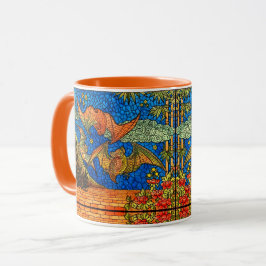 Frukt, fladdermus, Konserverat glas, mosaikblått o Mugg