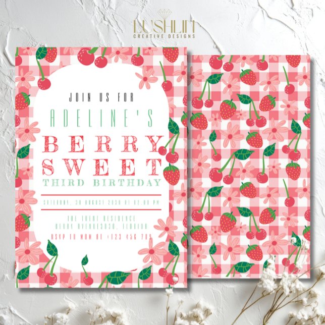 Frukt Födelsedag Pastellfärger Söt Sommarfest Inbjudningar (Skapare uppladdad)