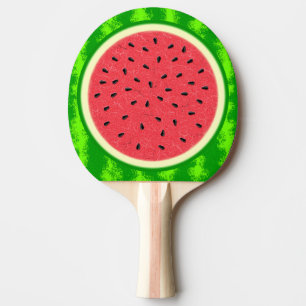 Frukt för vattenmelonskivasommar med skal pingisracket
