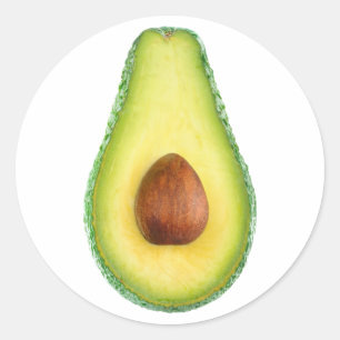 Frukt från avokado runt klistermärke