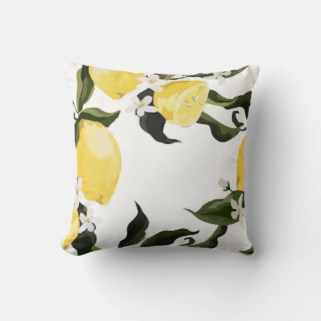 Frukt från citron Mönster Kudde (Framsida)
