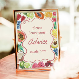 Frukt från marknaden bröllopsfestråd poster