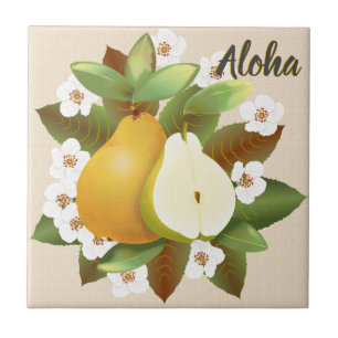Frukt från tropiska hawaiiska päron kakelplatta