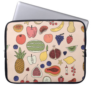 Frukt hand plockade mönster laptop fodral