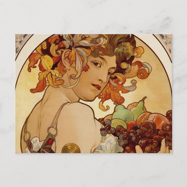 Frukt - Hösten - circa 1897 Vykort (Framsida)