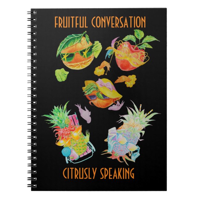 FRUKT KONVERSATION SPIRAL NOTEBOOK ANTECKNINGSBOK (Framsidan)